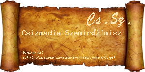 Csizmadia Szemirámisz névjegykártya